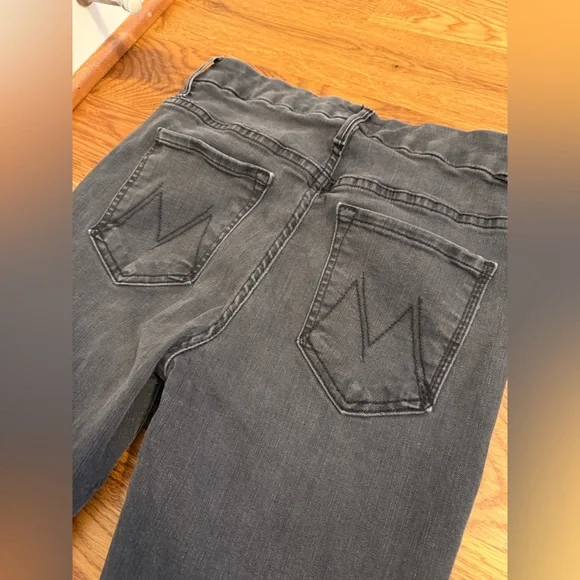 MOTHER Denim High Waist Looker Ankle Fray Lighting Up Lanterns Size 27